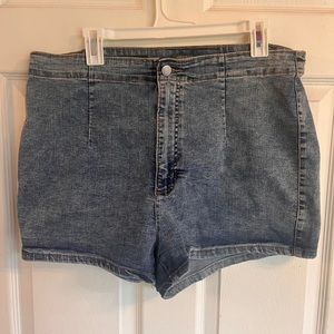 Cute Acid Washed Jean Shorts